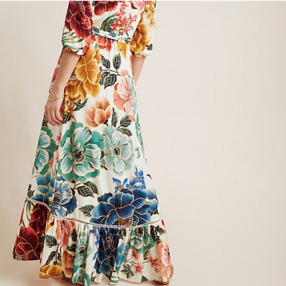Farm Rio Floral Wrap Maxidress - Picture 3 of 6